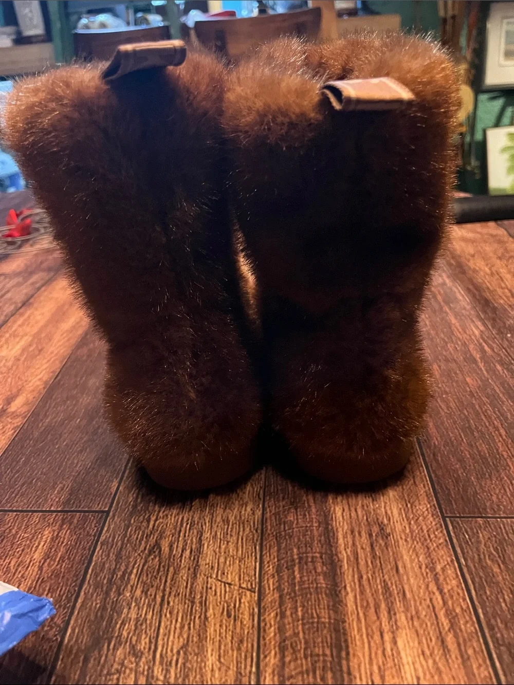 Michael Kors Fur Boots in Brown